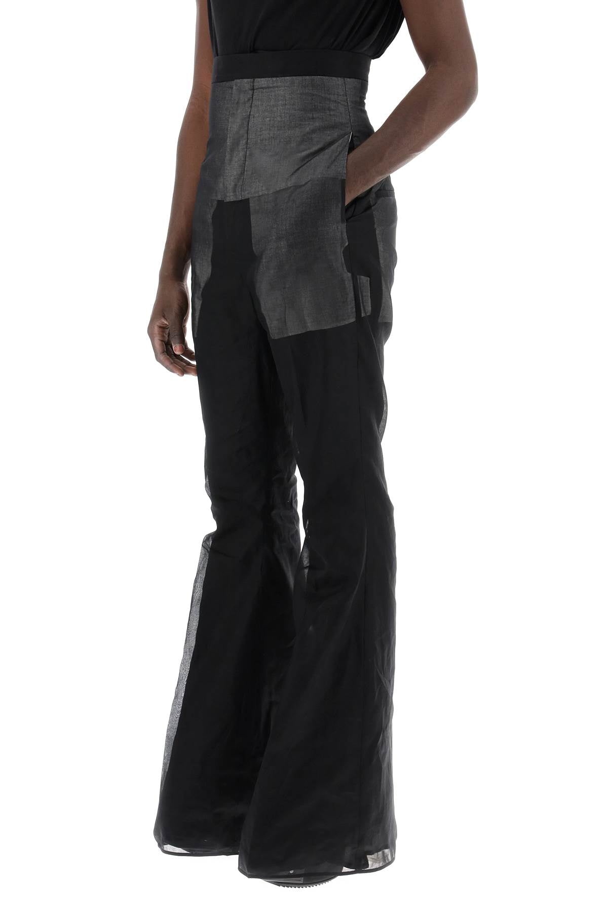 RICK OWENS Black Cotton Bolan Pants for Men | SS24 Season