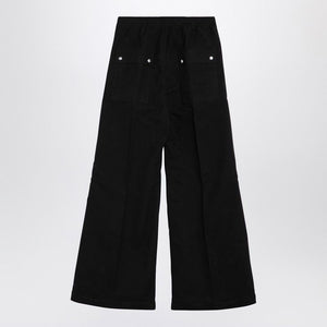 RICK OWENS Wide Cargo Trousers with Elastic Waist - Black