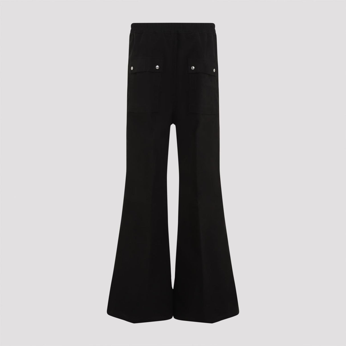 RICK OWENS Wide Cargo Trousers with Elastic Waist - Black