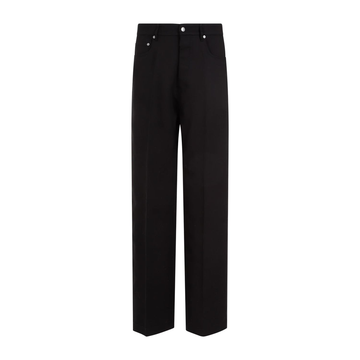 RICK OWENS Iconic Black Silk and Wool Jeans for Men