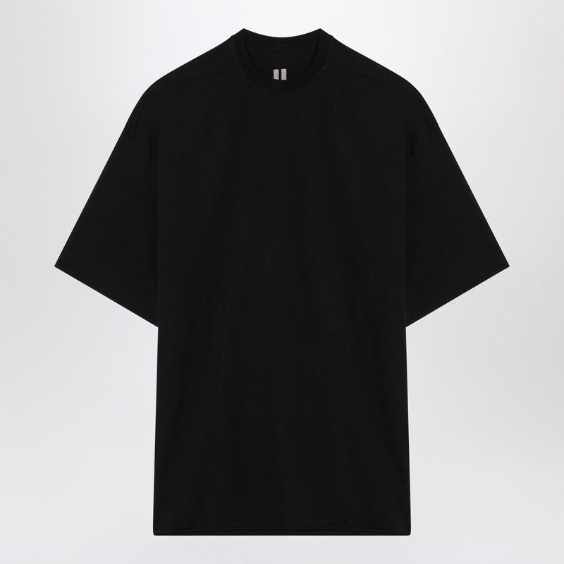 RICK OWENS Oversized Black Cotton Crew-Neck T-Shirt