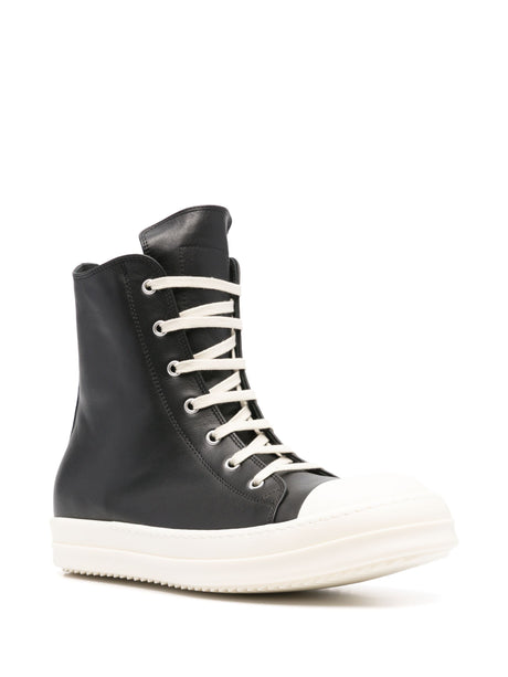 RICK OWENS Men's Leather High-Top Sneaker