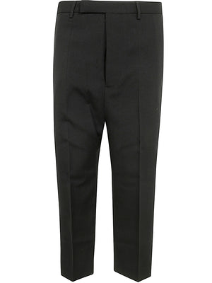 RICK OWENS Cropped Wool Pants for Men