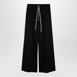 RICK OWENS Urban Luxe Black Wide-Leg Cotton Trousers