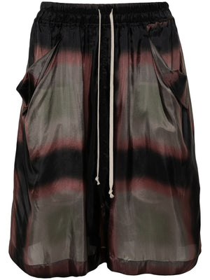 RICK OWENS Abstract-Print Drop Crotch Shorts for Men