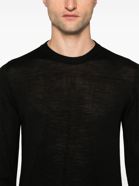 RICK OWENS Men's Biker Level Virgin Wool Jumper