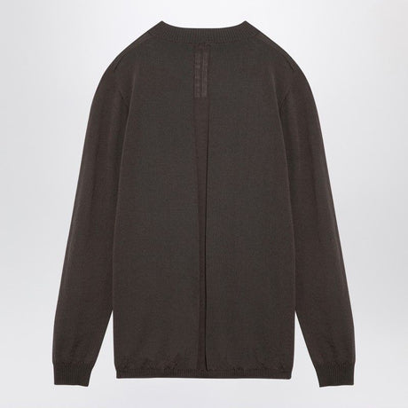 RICK OWENS Powder Grey Wool Crew-Neck Sweater