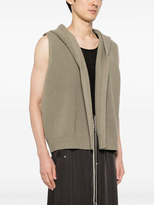 RICK OWENS Sleeveless Knit Cardigan for Men