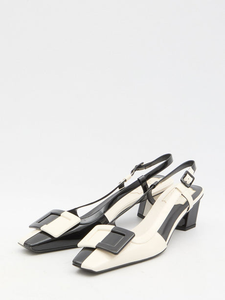 ROGER VIVIER Elegant Slingback Pumps with Square Buckle - 4.5cm Heel