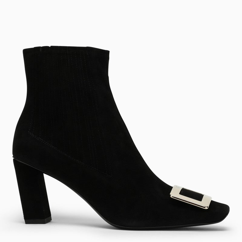 ROGER VIVIER Iconic Black Chelsea Boots with Distinctive SkyScraper Heel for Women