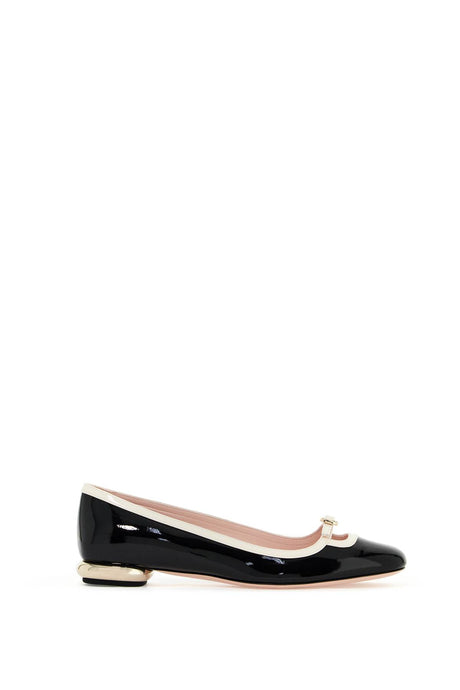 ROGER VIVIER Patent Leather Ballet Flats with Engraved Buckle