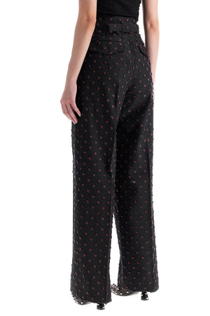 LANVIN High-Waisted Wide Cut Trousers - Size 36