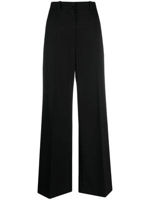 LANVIN Classic Black Wide-Leg Wool Trousers for Women