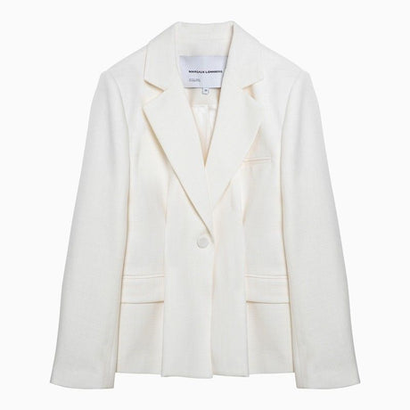 MARGAUX LONNBERG Classic White Single-Breasted Jacket for Women - SS24 Collection