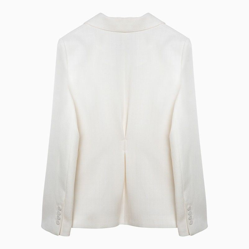 MARGAUX LONNBERG Classic White Single-Breasted Jacket for Women - SS24 Collection