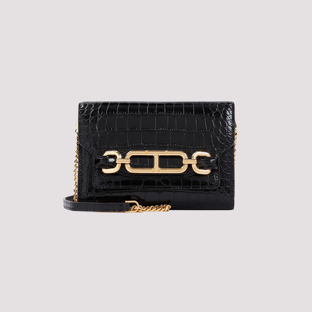 TOM FORD Mini Croco Embossed Leather Handbag - 17.5cm x 13.5cm x 3cm