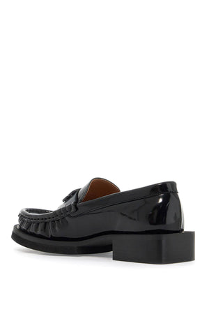 GANNI Chic Butterfly Patent Moccasins in Black