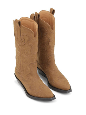 GANNI Western Embroidered Boots