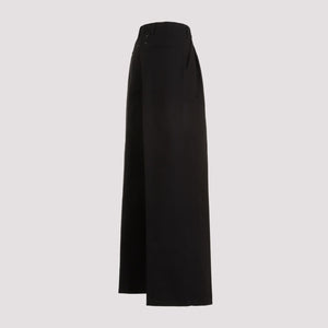 MAISON MARGIELA Double Pleated Cotton Gabardine Trousers for Women