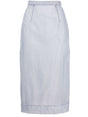 MAISON MARGIELA Classic Mid Skirt for Women in Stunning Clear Blue - 23FW Season