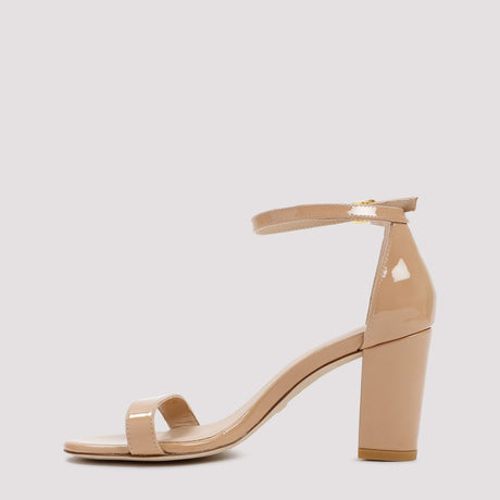 Nude Patent Leather NearlyNude Sandals for Women by Stuart Weitzman