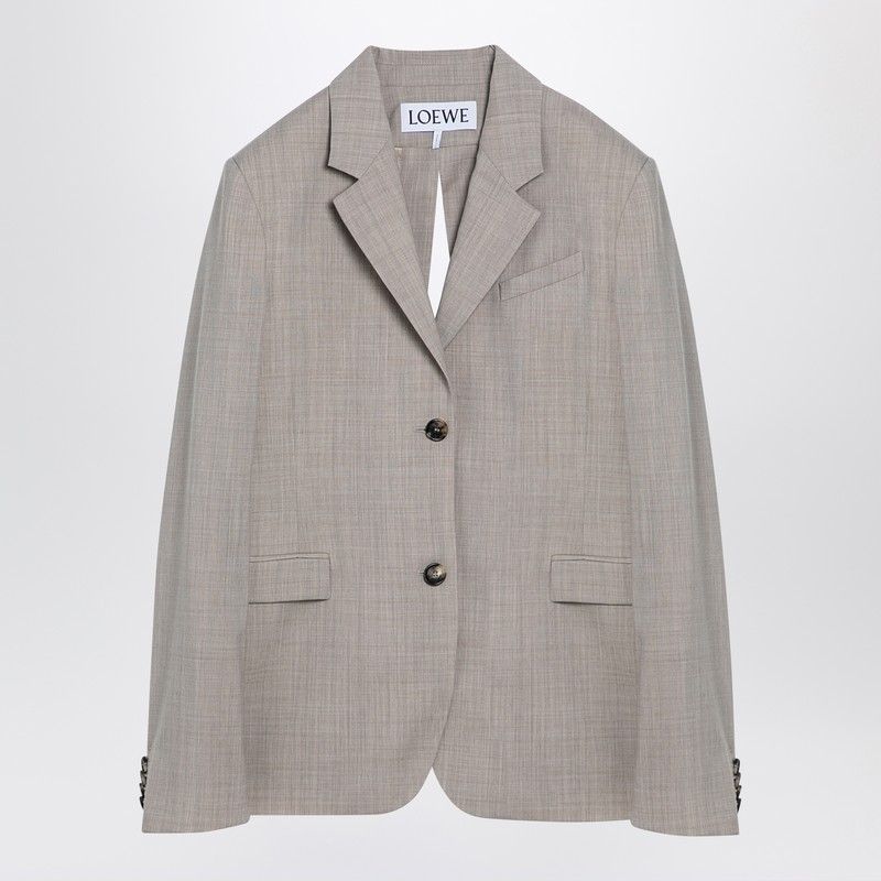 LOEWE Chic Beige Wool Blazer