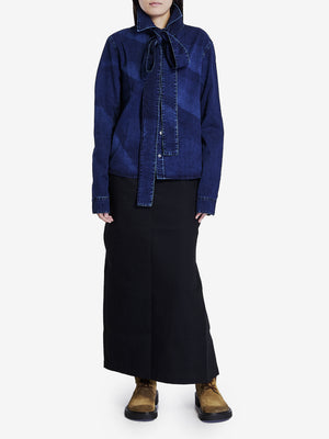 LOEWE High-Waisted Deconstructed Denim Skirt