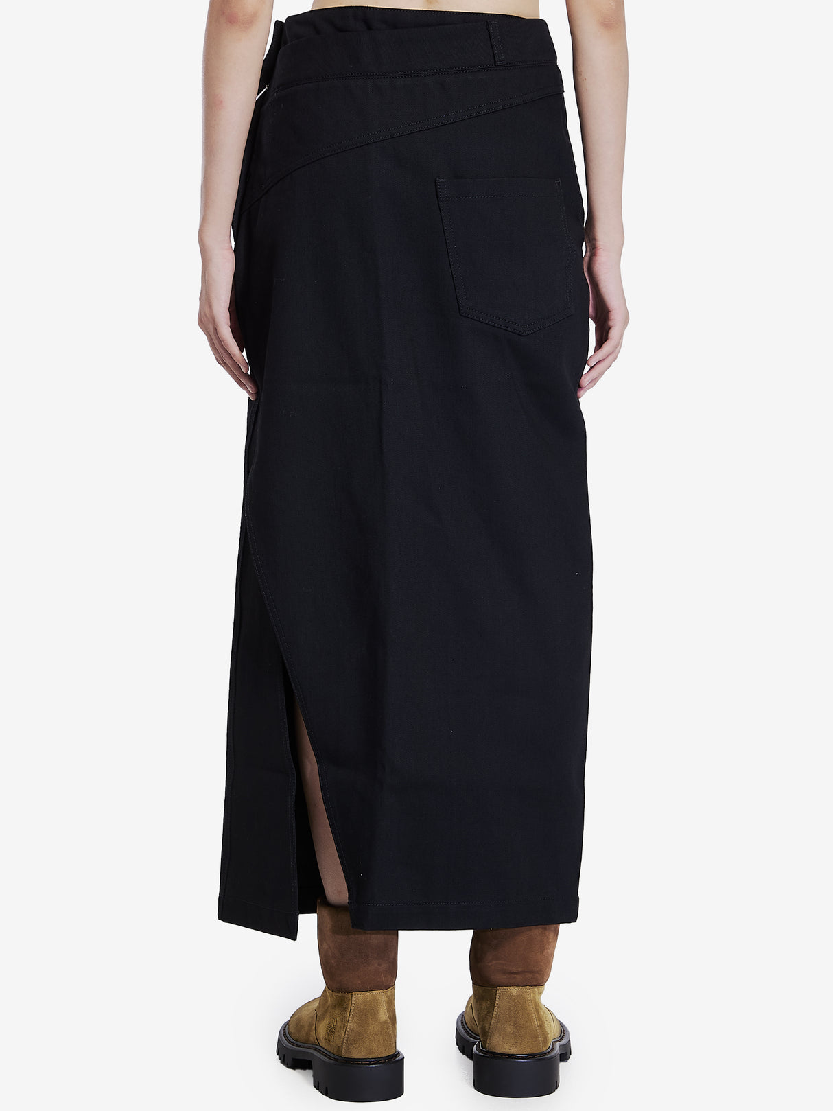 LOEWE High-Waisted Deconstructed Denim Skirt