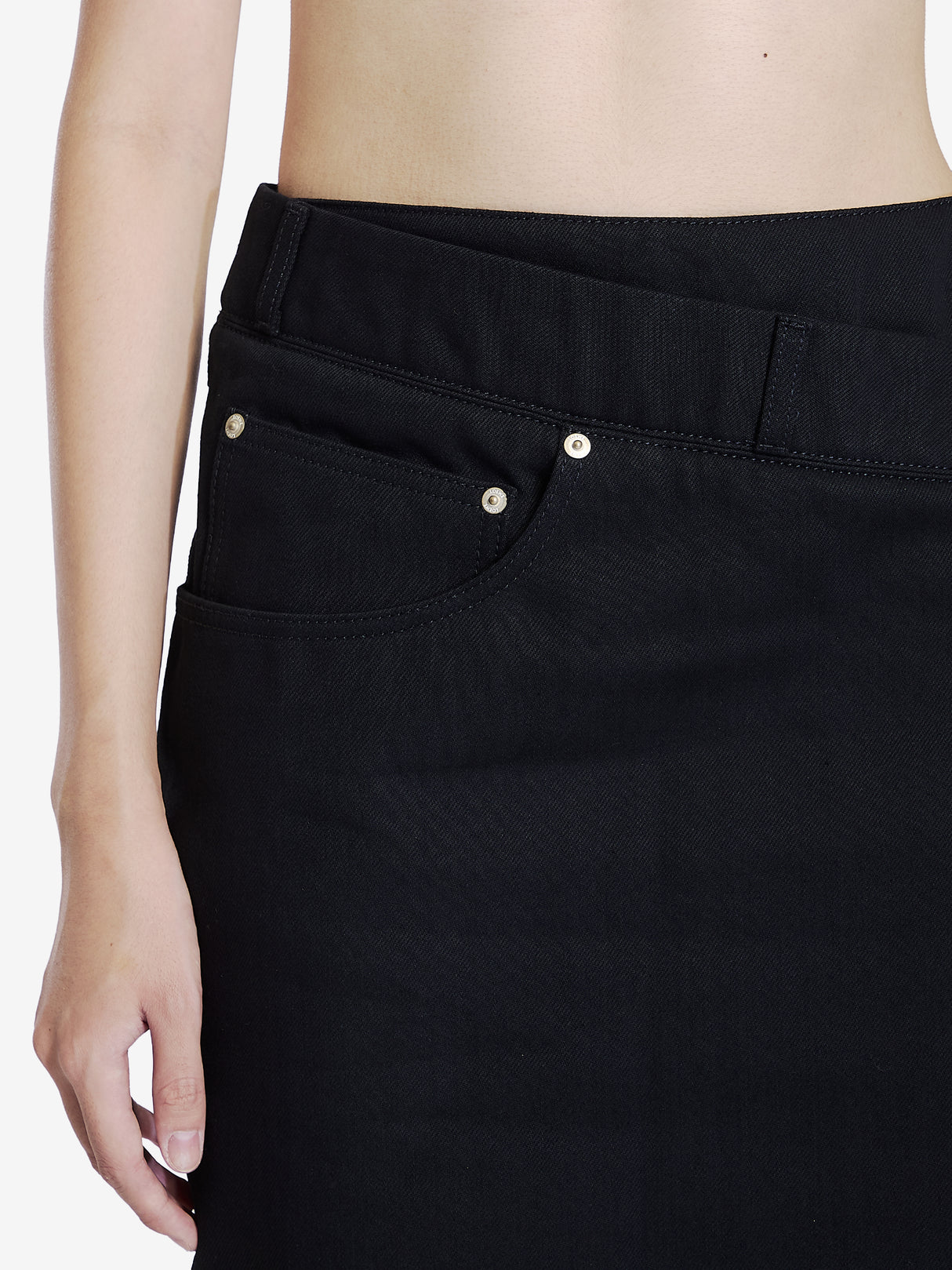 LOEWE High-Waisted Deconstructed Denim Skirt