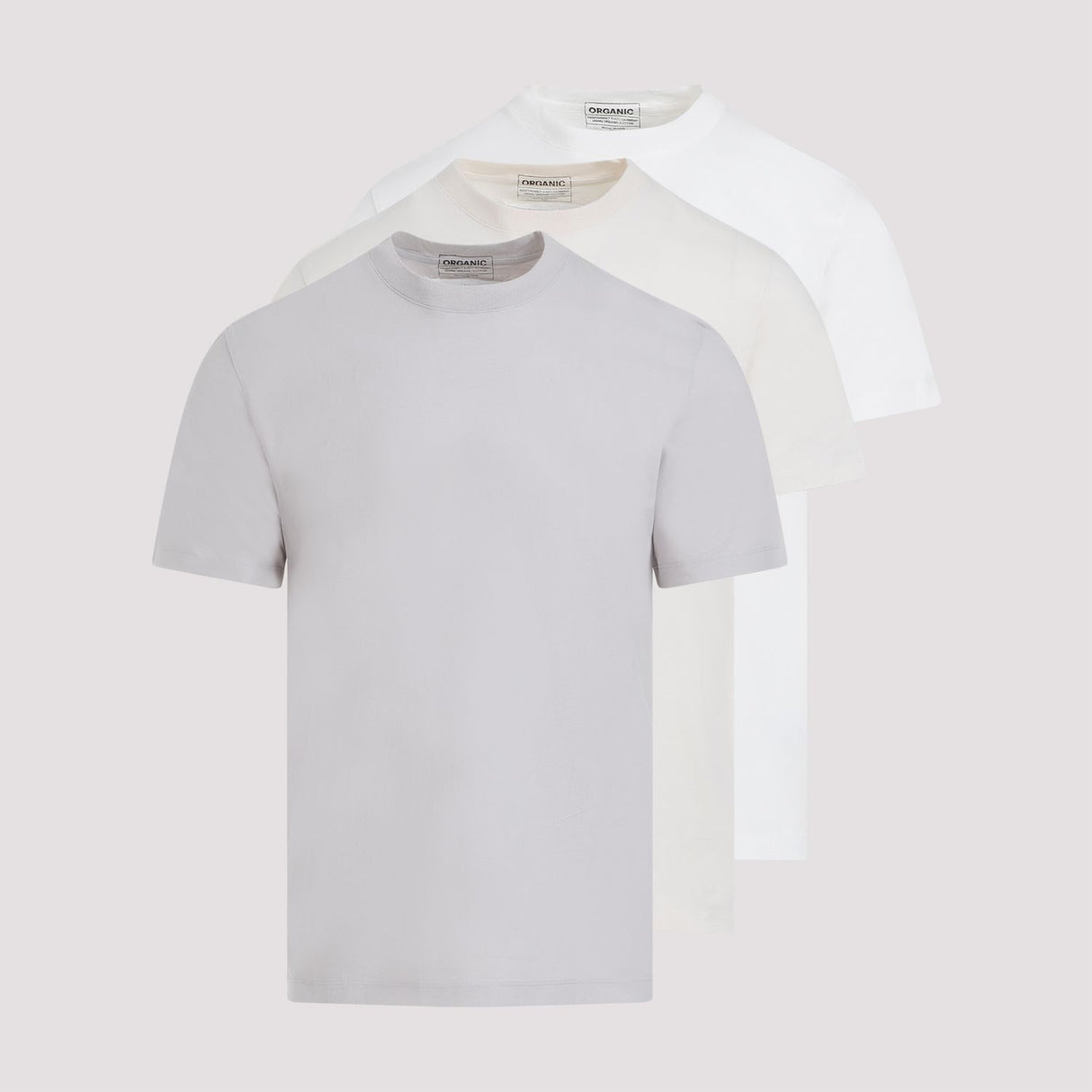 MAISON MARGIELA Men's Grey 100% Organic Cotton T-Shirt Set for SS24