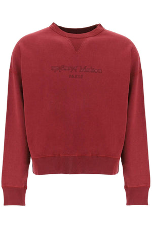 MAISON MARGIELA Men's Boxy Fit Sweatshirt with Reverse Logo - Size M