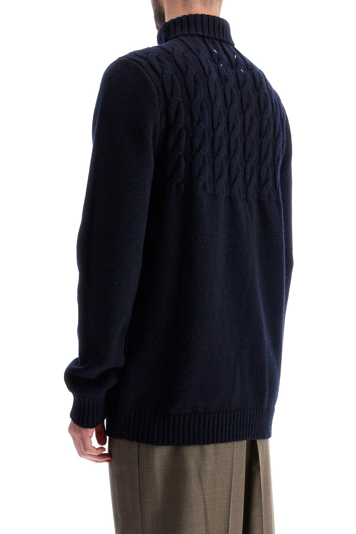 MAISON MARGIELA Funnel-Neck Sweater with Braided Details - Size M