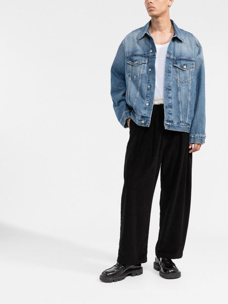 MAISON MARGIELA Casual Velvet Pants with Drawstring Waist