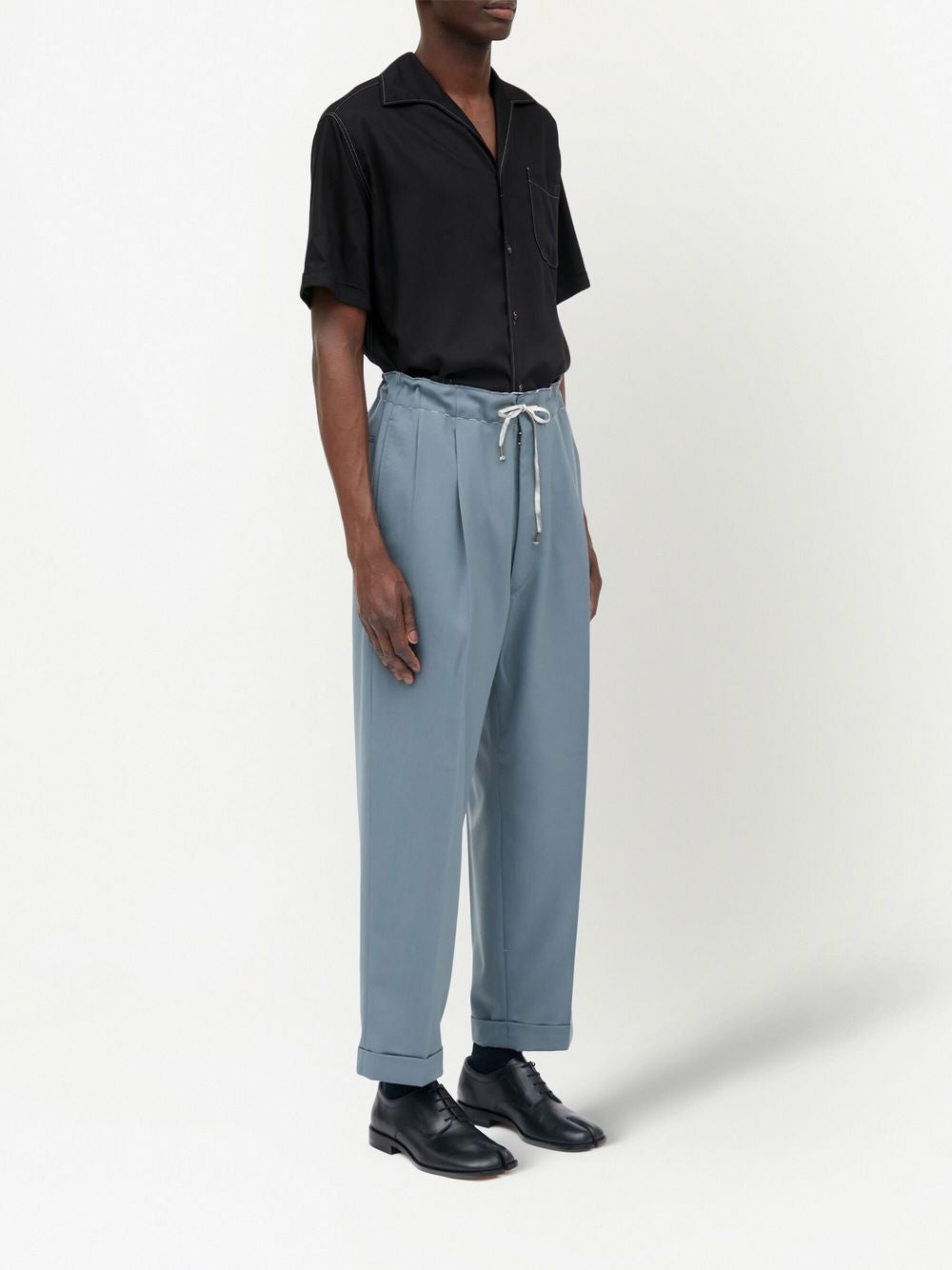 MAISON MARGIELA Pleated Twill Trousers for Women - SS24 Collection