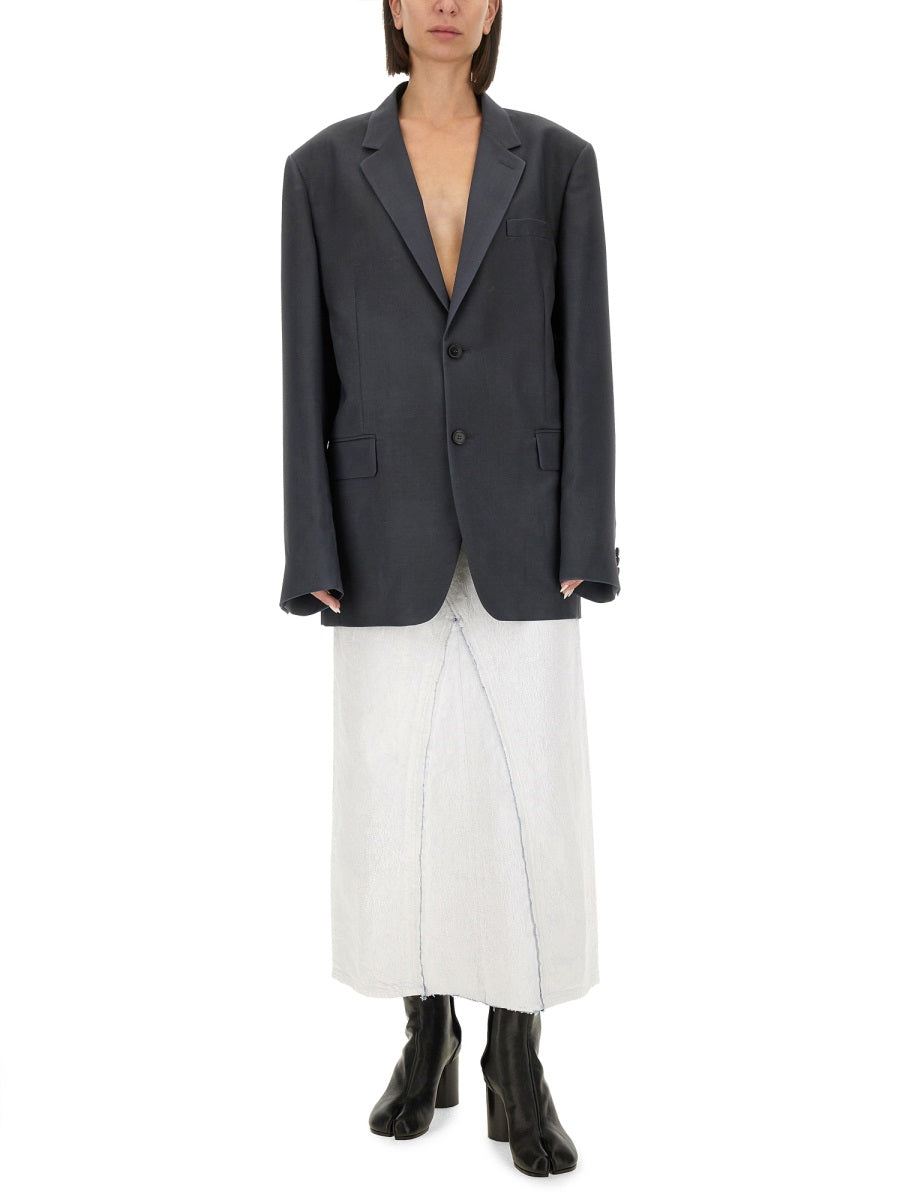 MAISON MARGIELA Oversized Mohair Wool Blazer - Size 40