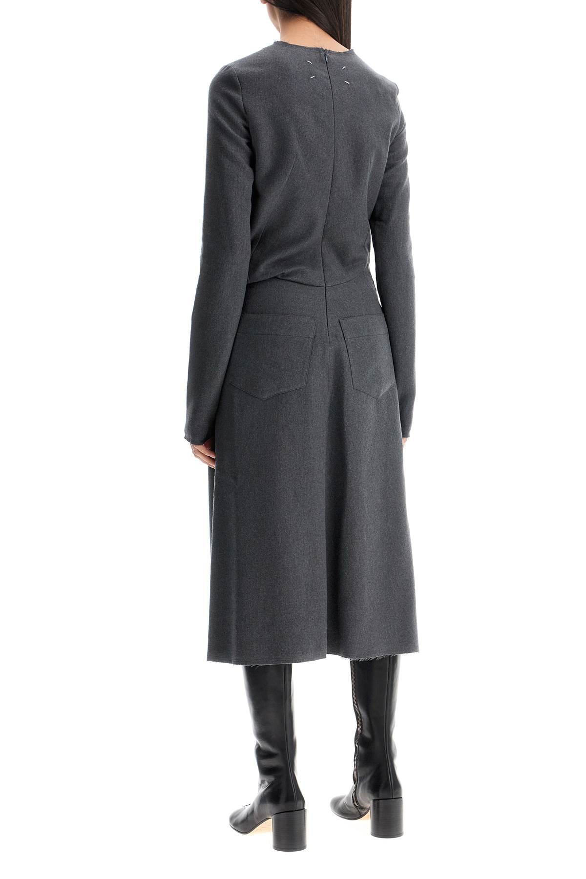 MAISON MARGIELA Chic Midi Dress with Oversized Bow Detail