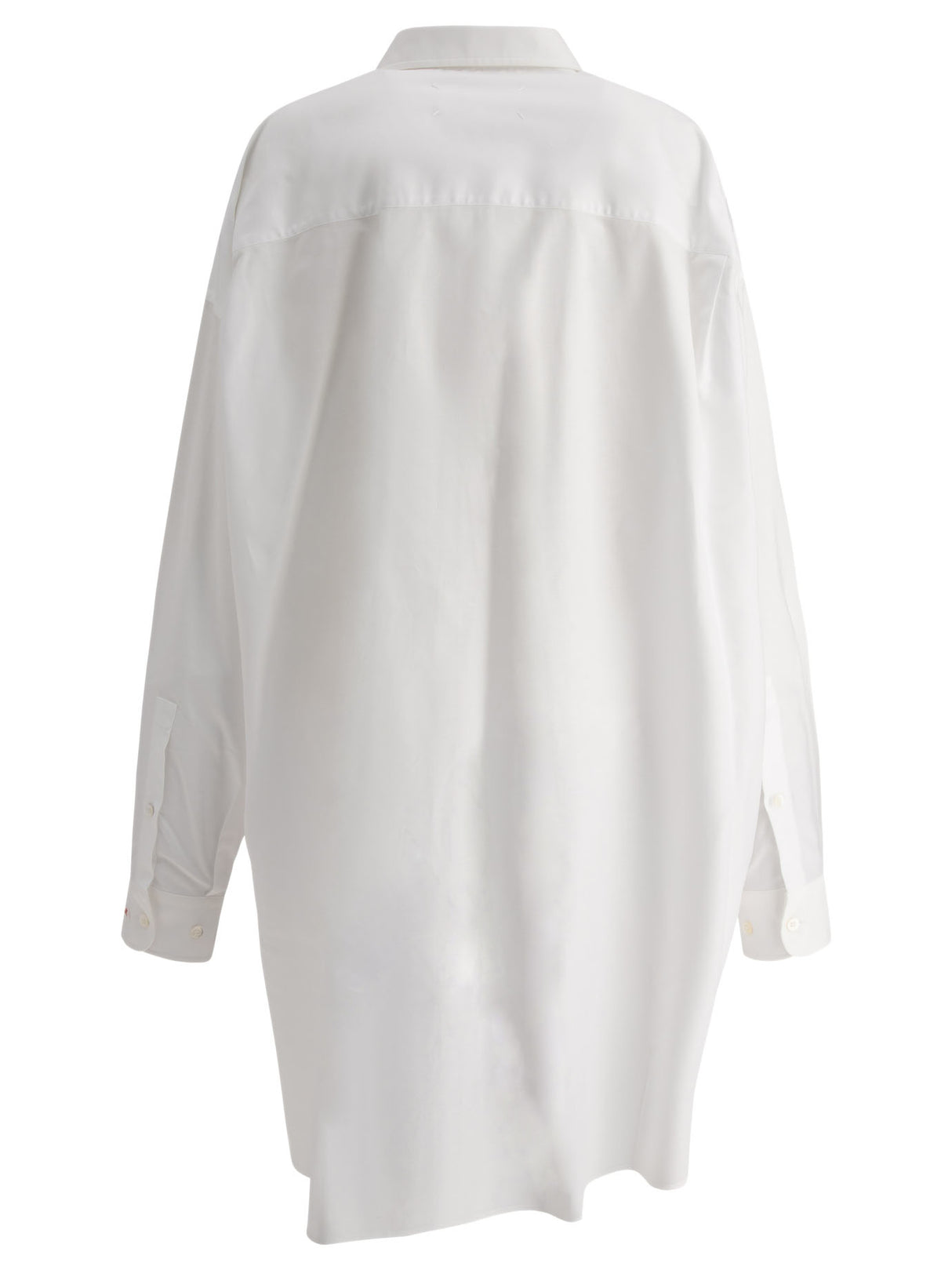 MAISON MARGIELA Elegant White Shirt Dress with Long Sleeves