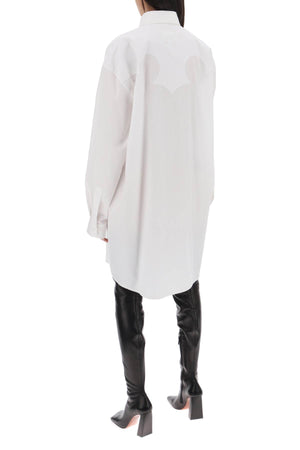 MAISON MARGIELA White Cotton Chemisier Dress for Women - SS24 Collection