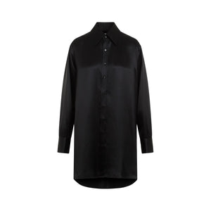 MAISON MARGIELA Luxurious 100% Silk Black Shirt for Women