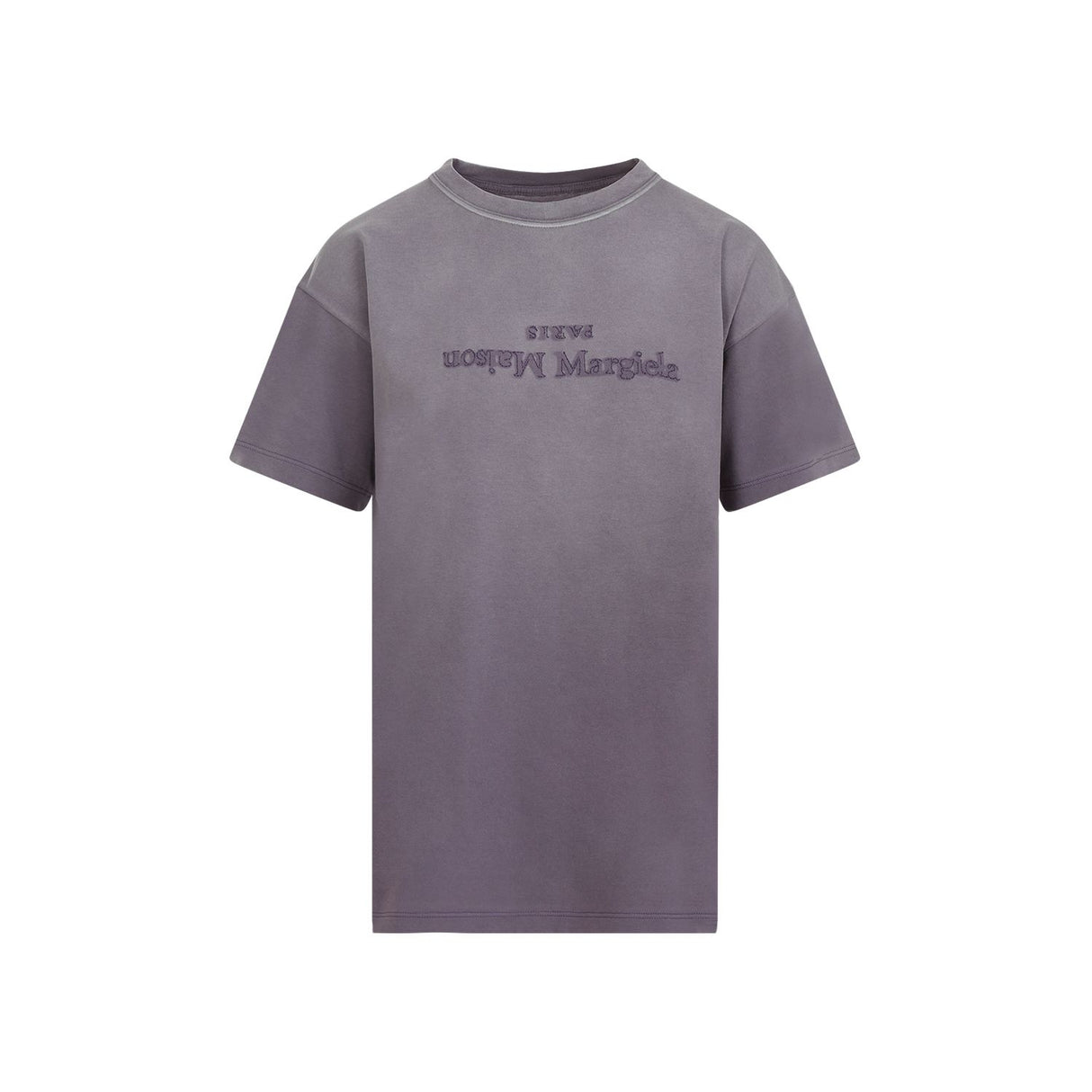 MAISON MARGIELA Reverse Logo Embroidered T-Shirt for Women in Grey for SS24