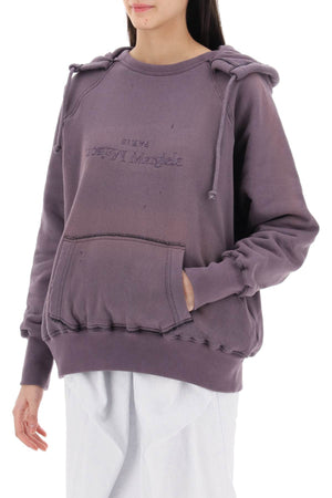 MAISON MARGIELA Purple Reversible Hoodie for Women - SS24 Collection