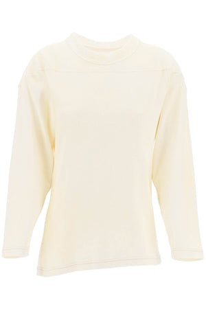 MAISON MARGIELA Embroidered Cotton Sweatshirt in Grey for Women - SS24 Collection