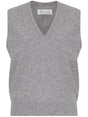 MAISON MARGIELA Sleeveless V-Neck Wool Cardigan for Women