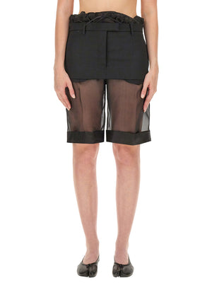 MAISON MARGIELA Layered Effect Midi Skirt - Size 40