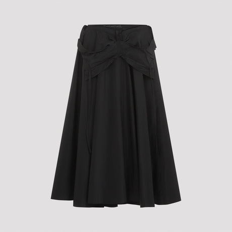 MAISON MARGIELA Elegant Midi Skirt in Black