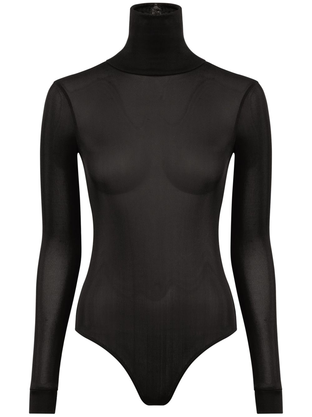 MAISON MARGIELA Elegant High-Neck Black Bodysuit