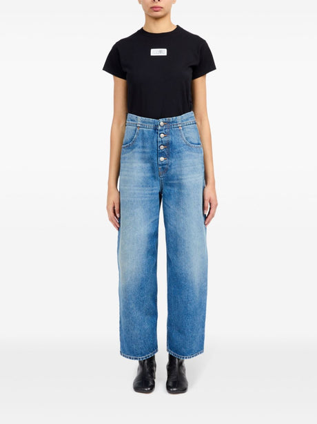 MM6 MAISON MARGIELA Wide-Leg Denim Jeans with Button Fly for Women