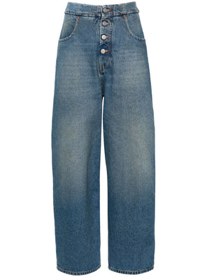 MM6 MAISON MARGIELA High-Rise Wide-Leg Indigo Denim Jeans