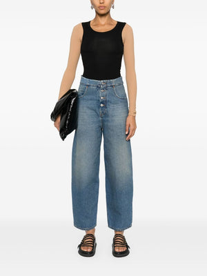 MM6 MAISON MARGIELA High-Rise Wide-Leg Indigo Denim Jeans