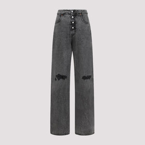 MM6 MAISON MARGIELA Elegant Black Cotton Jeans